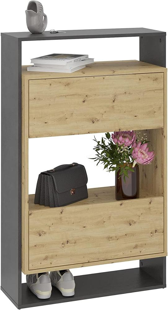 FMD Möbel - VERONA 2 - Hängekommode - melaminharzbeschichtete Spanplatte - Matera / Artisan Oak - 68,5 x 112,7 x 33cm Bild 1