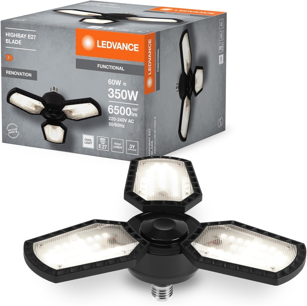 LEDVANCE Highbay Blade E27 60W 840 E27 Schwarz Bild 1
