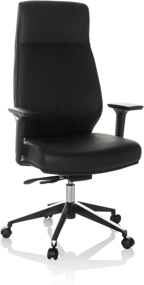 hjh OFFICE Profi Chefsessel VITORO ECO Kunstleder Drehstuhl mit hoher Rückenlehne ergonomisch, Schwarz, 729453 Bild 1