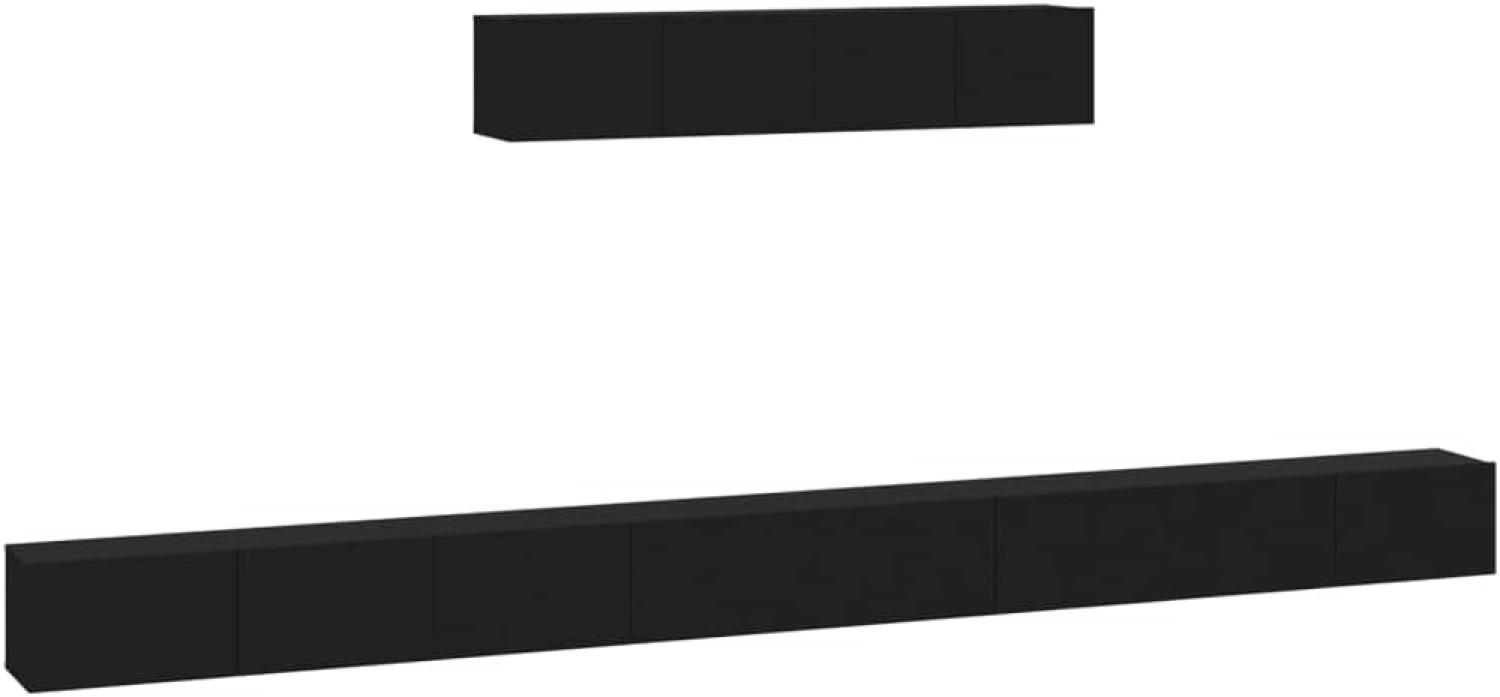 vidaXL 6-tlg. TV-Schrank-Set Schwarz Holzwerkstoff 3114607 Bild 1