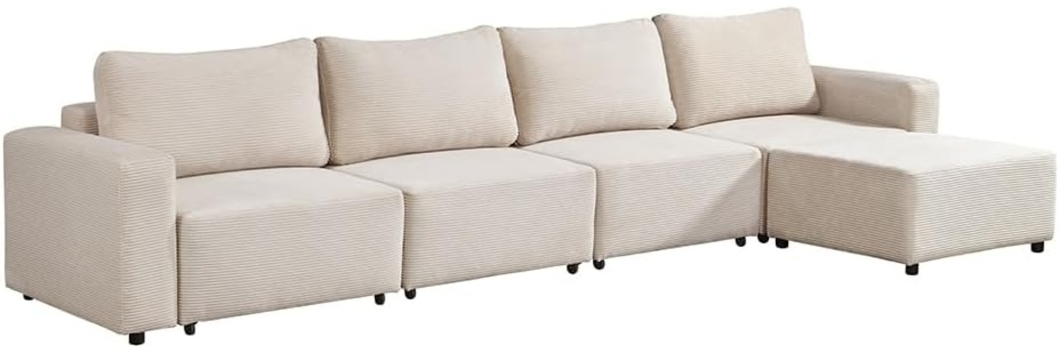 HOME DELUXE Modulares Schlafsofa VINA Beige - 380 x 168 cm Bild 1