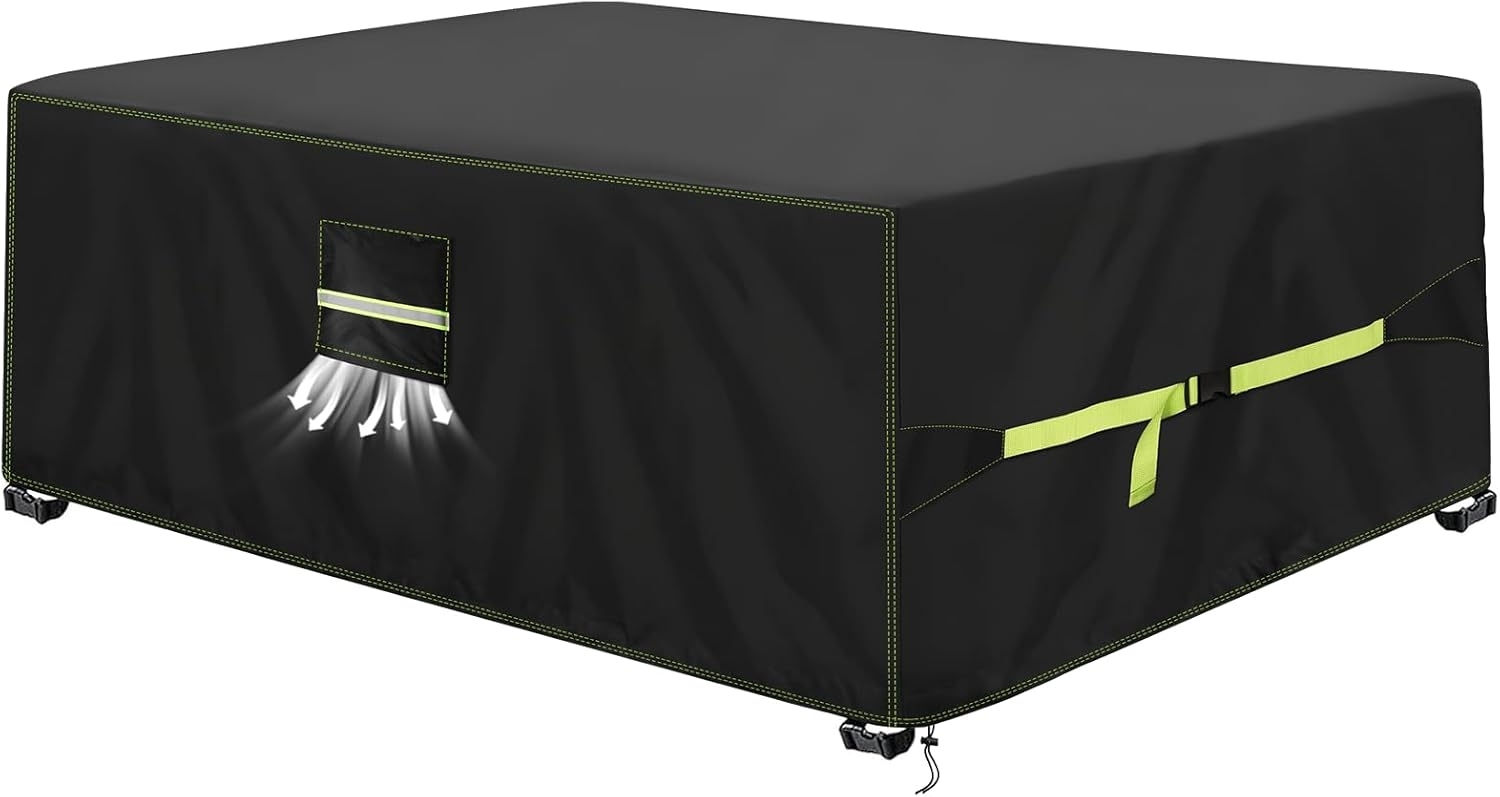 VDISRR Abdeckhaube Gartenmöbel, 420D Oxford Abdeckhauben Für Tische 250 x 150 x 90 cm, Gartentische Schutzhülle mit Belüftungsöffnungen Wasserdicht, UV-beständig, Staubfest, Winterfest für Terrassenmöbel Bild 1