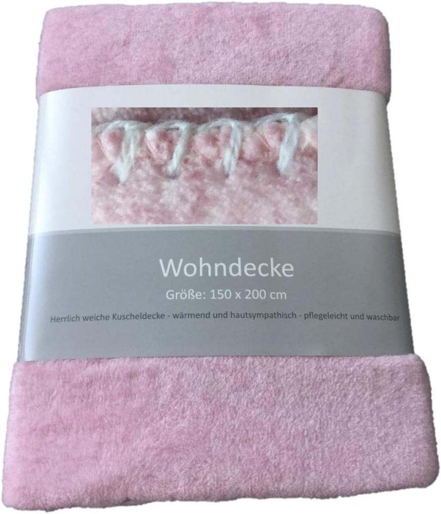 Kuscheldecke Wohndecke 150 x 200 cm Rosa Bild 1