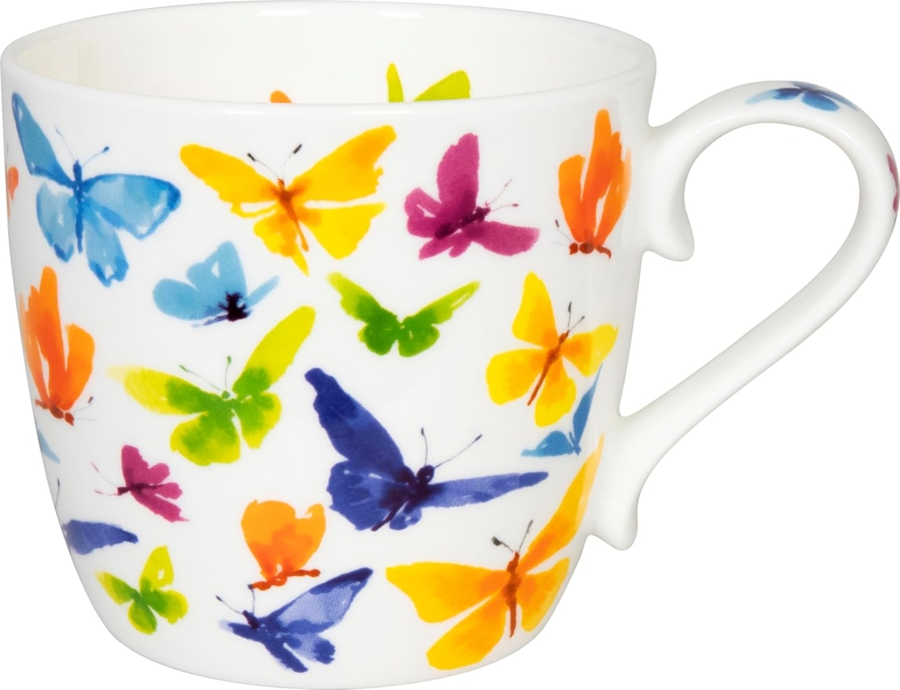 Könitz Becher Victoria Lowe - Butterfly, Tasse, Kaffeebecher, Bone China, Bunt, 450 ml, 11 2 057 2705 Bild 1