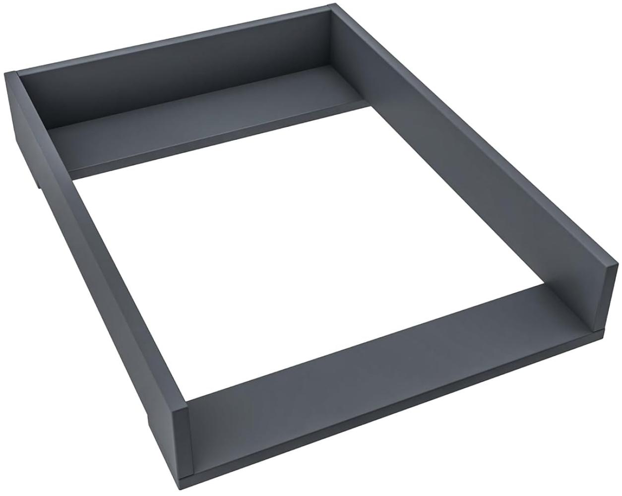 REGALIK Wickelaufsatz für Koppang IKEA 72x50 cm - Abnehmbar Wickeltischaufsatz für Kommode in Graphit - Abgeschlossen mit ABS Material 1mm Bild 1