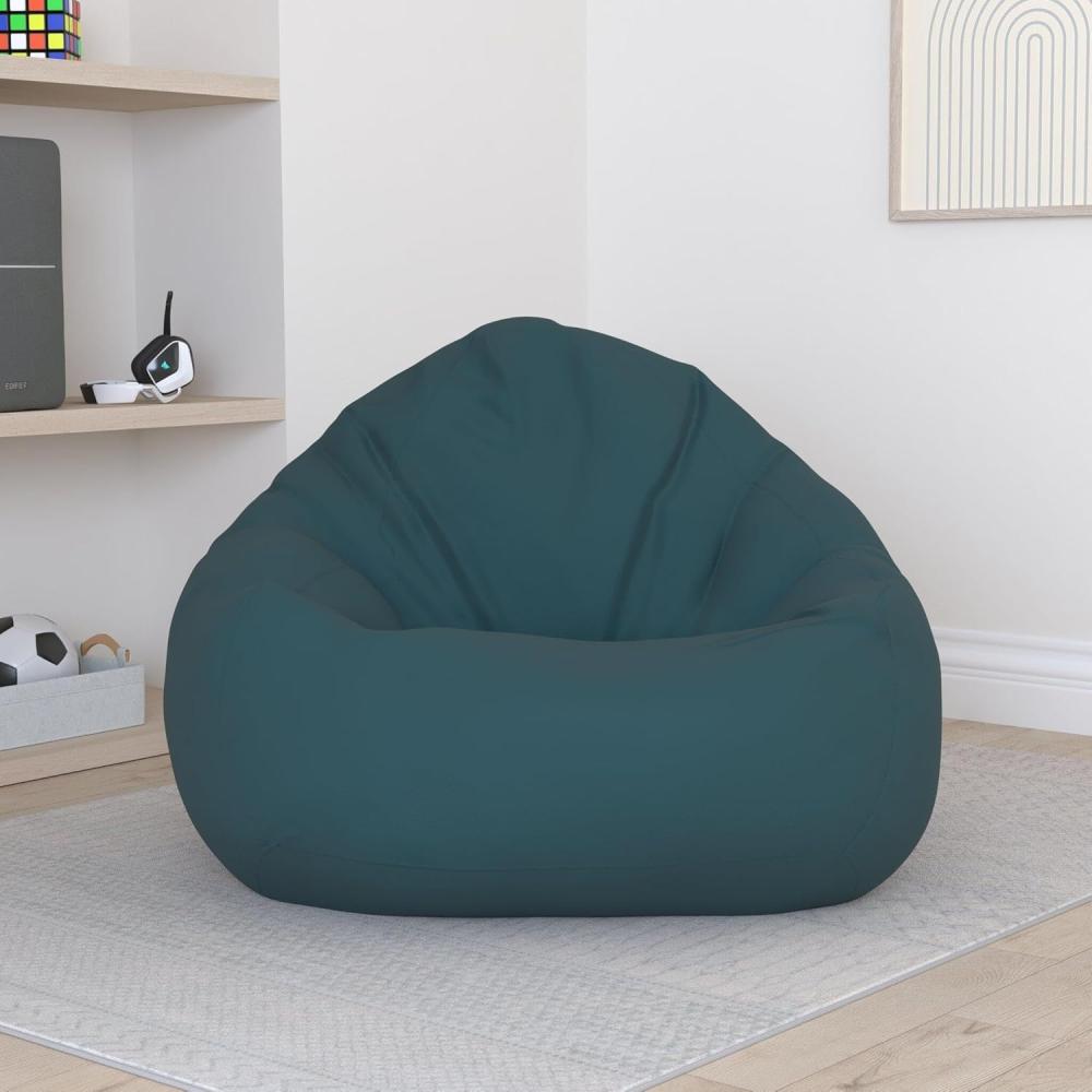 HomeIdeal - Sitzsack XXL Bodenkissen für Erwachsene & Kinder - Geeignet für Gaming oder Entspannen - Indoor wie Outdoor da er Wasserfest ist - mit EPS Perlen, Farbe:Petrol, Größe:XXXL Bild 1