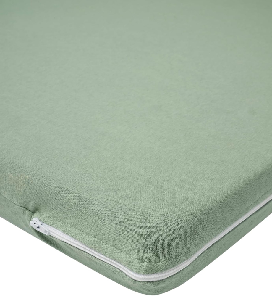 Meyco Baby Spannbettlaken Uni Stone Green, Jersey, Gummizug: Rundum, (1 Stück), 60x120cm Bild 1