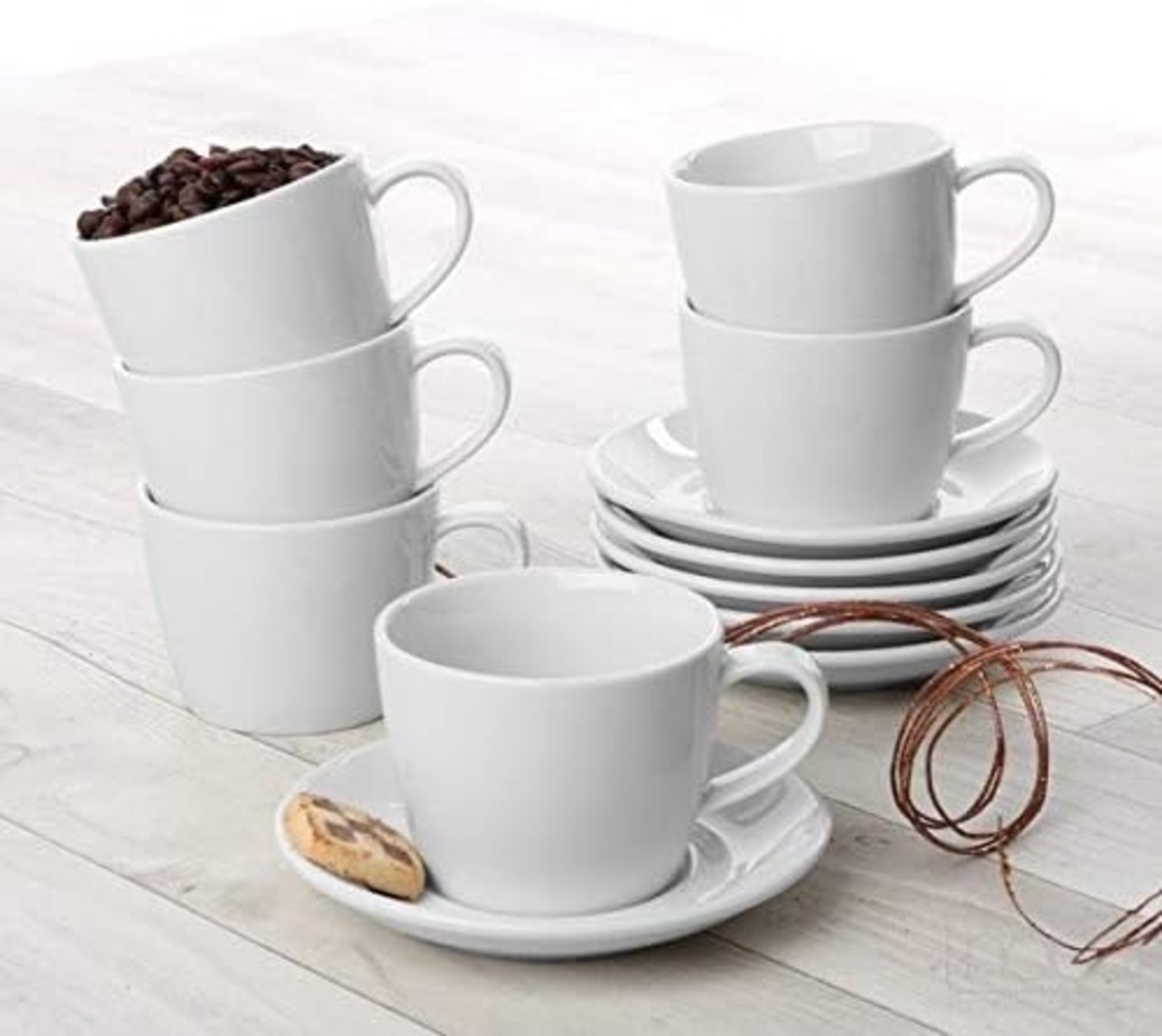 Holst Porzellan KT 004 FA5 Kaffeetasse 22 cl mit Untere Set 12-tlg, Porzellan Bild 1