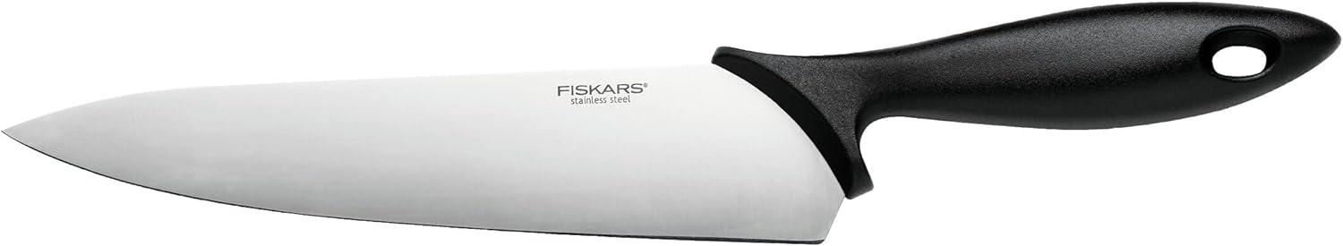 Fiskars Essential Kochmesser, Koch Messer, Küchenmesser, Küchenhelfer, Kunststoff / Edelstahl, 21 cm, 1023775 Bild 1