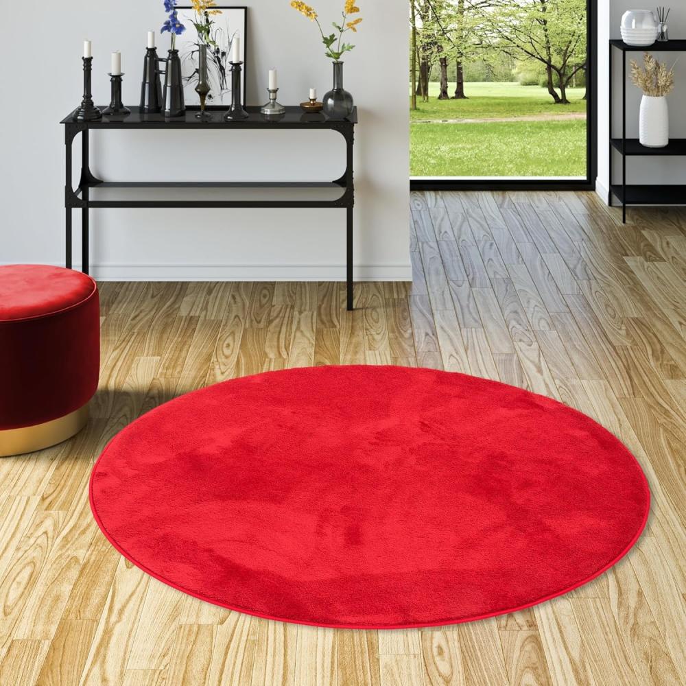 Pergamon Hochflor-Teppich Hochflor Langflor Teppich Super Soft Melia Rund, Rund, Höhe: 20 mm Bild 1