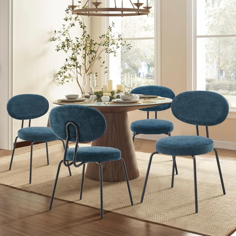 COLAMY Esszimmerstühle 4er Set, Moderne Polsterstühle mit Metallbeinen Ergonomische Küchenstühle Essstühle Set für Esszimmer Küche Wohnzimmer Höhe 47.5 cm, Grün Bild 1