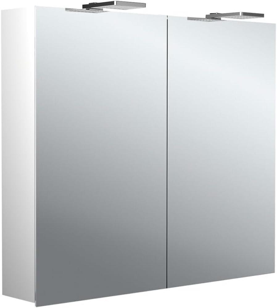 Emco pure 2 Style LED Lichtspiegelschrank mit Aufsatzstrahlern, 2 Türen, 800 x 711 x 153 mm, 979705303 - 979705303 Bild 1