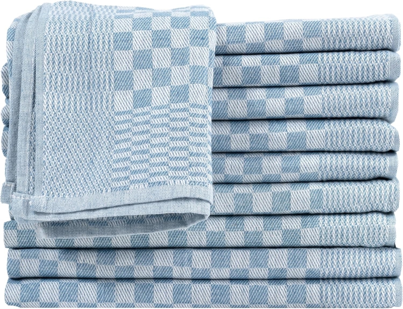 Müskaan - 10er Set Luxus Grubentücher 50x70 cm 100% Baumwolle 210 g/m² Spühltuch Küchentücher Abwaschlappen 75g aqua Bild 1