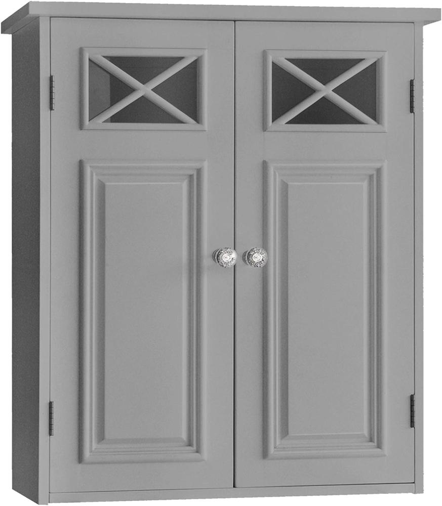 Teamson Home Badezimmer Dawson Wandschrank Mit Zwei Türen Grau EHF-6810G Bild 1