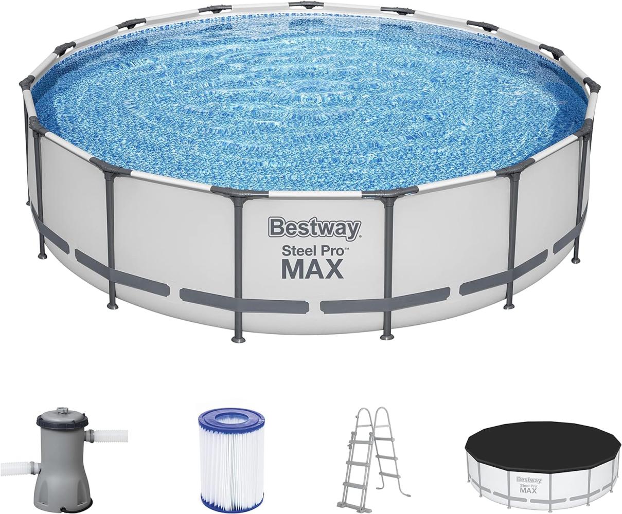 Bestway Frame Pool Steel Pro Set 457x107 cm - rund - 14. 970 l 56488 Bild 1