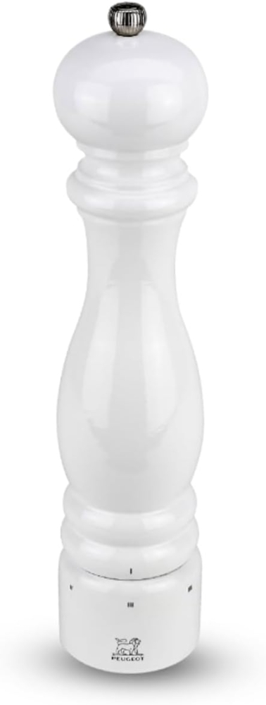 PEUGEOT - Salzmühle Paris u‘Select 30 cm - 6 voreingestellte Mahlgrade - Innovatives Zirlion-Mahlwerk für pulverfeines Salz - Aus PEFC-zertifiziertem Holz - Französisches Know-how - Weiß lackiert Bild 1