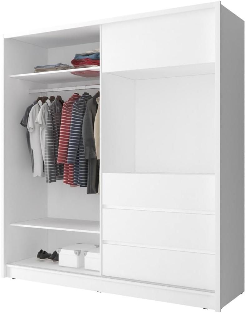 Designer Schrank Cosmo mit TV Vorrichtung Weiß Bild 1