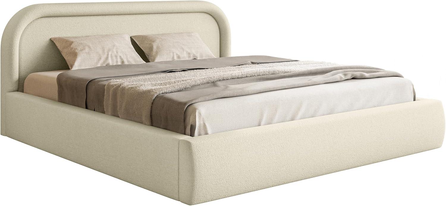 Selsey RUVI - Polsterbett mit Lattenrost und Stauraum, Beige, 180x200 cm Bild 1