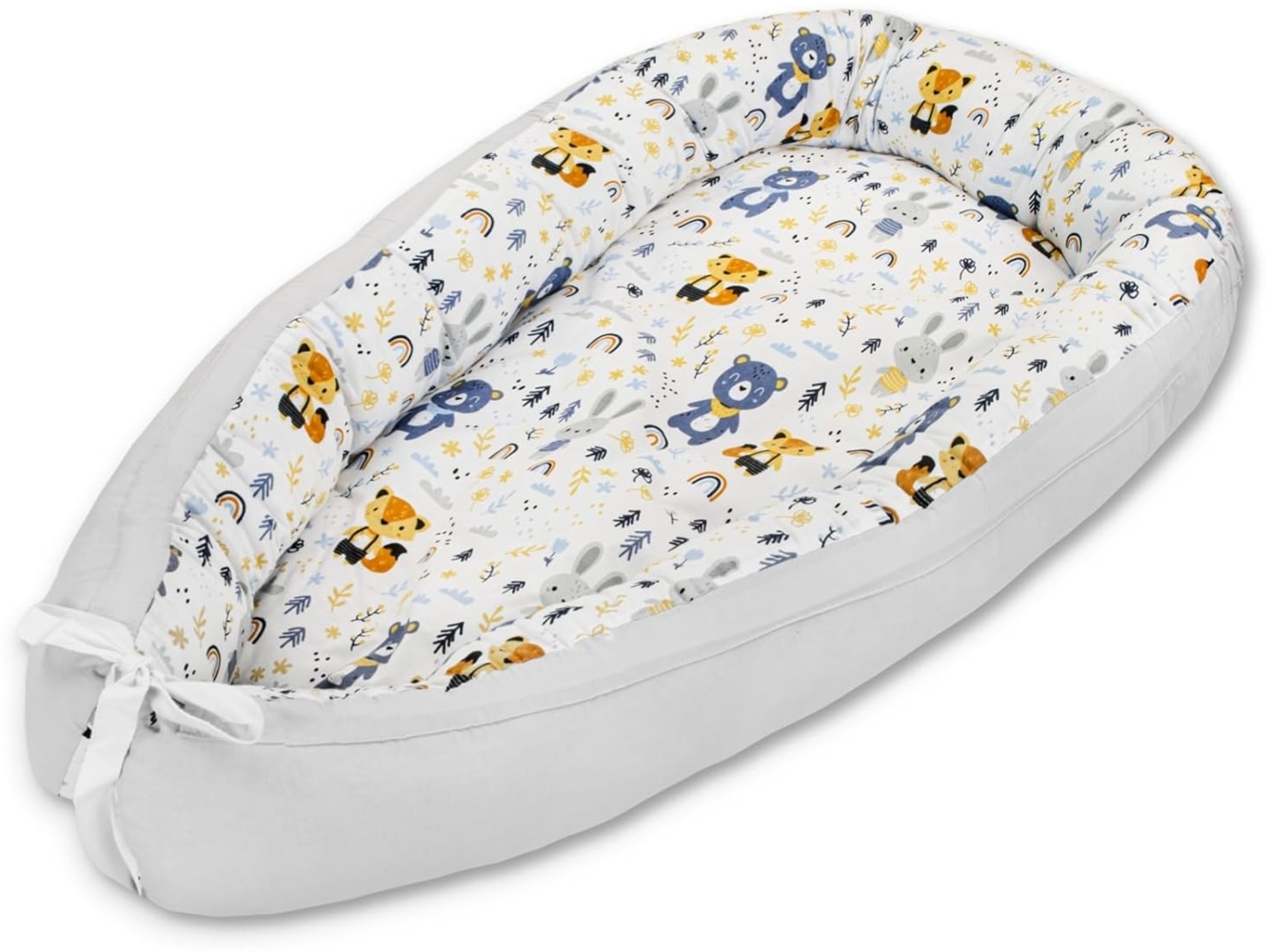 LULANDO Babynest, multifunktionales Kuschelnest für Babys und Säuglinge, Standard 100 von Oeko-Tex, Nestchen, Reisebett, 100% Baumwolle, antiallergisch, hergestellt in der EU Bild 1