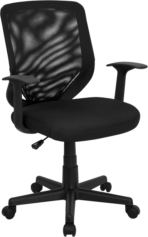 Flash Furniture Mid Aufgabe Rücken schwarz Mesh Drehstuhl mit Mesh Gepolsterter Sitz Bild 1