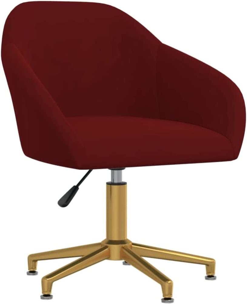 vidaXL Esszimmerstühle 2 Stk. Drehbar Weinrot Samt, Drehbar [330605] Bild 1