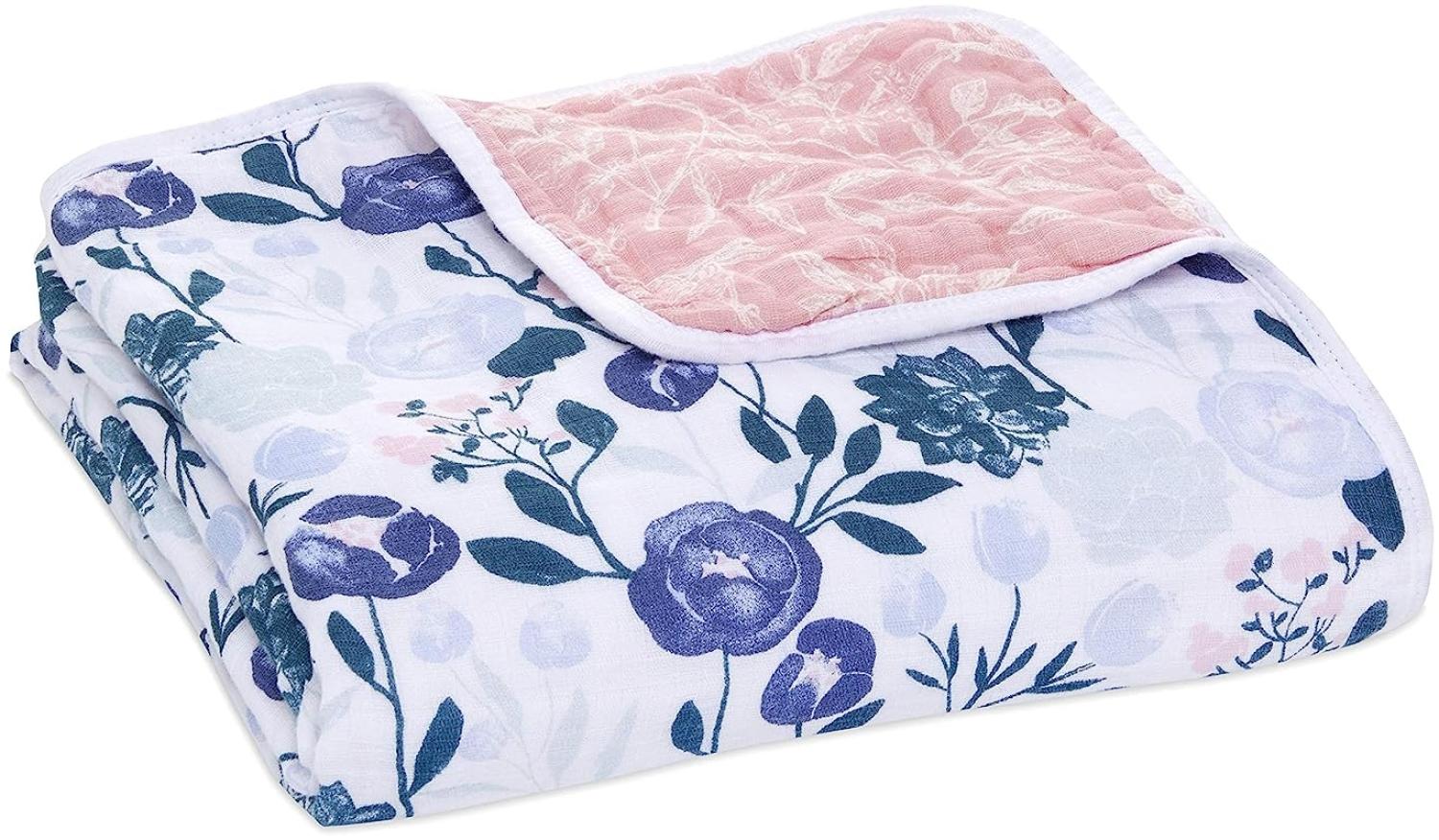 aden + anais™ Essentials Cotton Muslin Blanket Flowers Bloom Bild 1