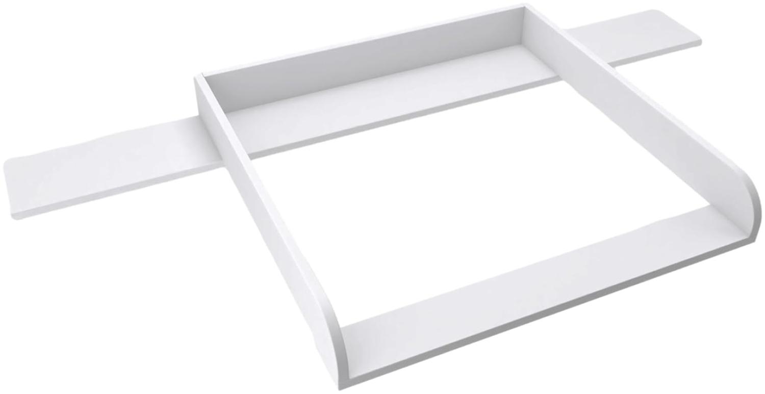 REGALIK Wickelaufsatz für Hemnes Kommode mit 8 Schubladen IKEA 78cm x 80cm - Abnehmbar Wickeltischaufsatz für Kommode in Weiß - Abgeschlossen mit ABS Material 2mm mit Abgerundeten Frontplatten Bild 1