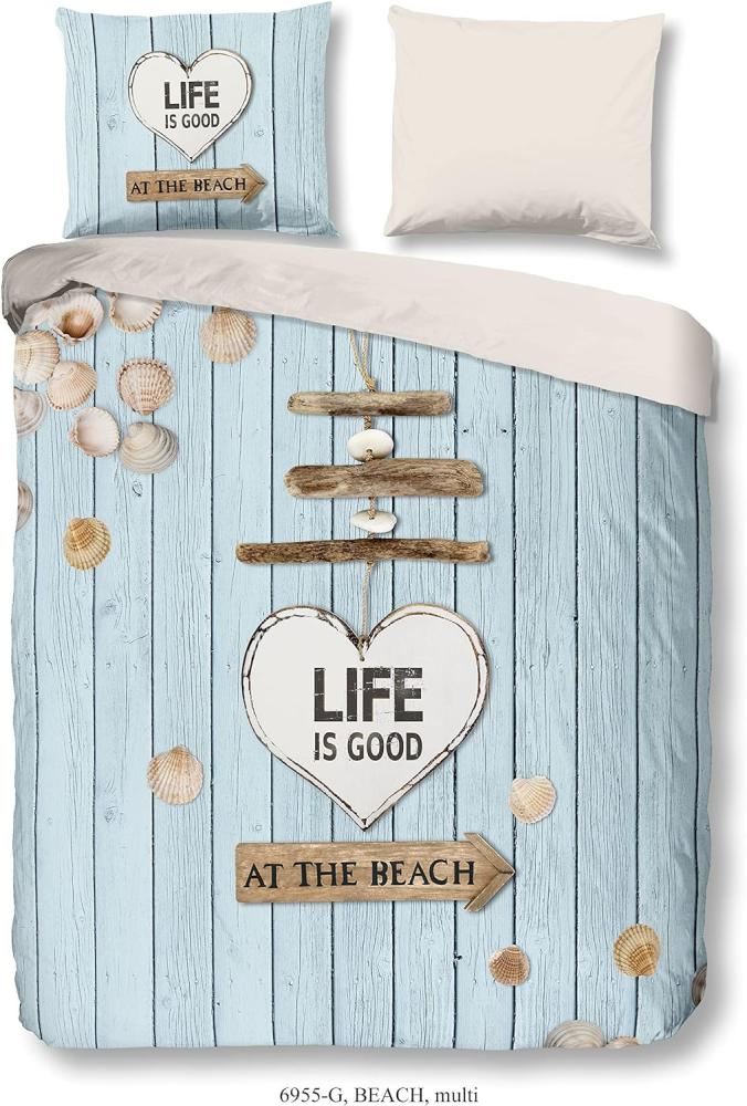 good morning Renforcé Bettwäsche 2 teilig Bettbezug 140 x 220 cm Kopfkissenbezug 60 x 70 cm Beach 6955. 99. 01 Multi Bild 1