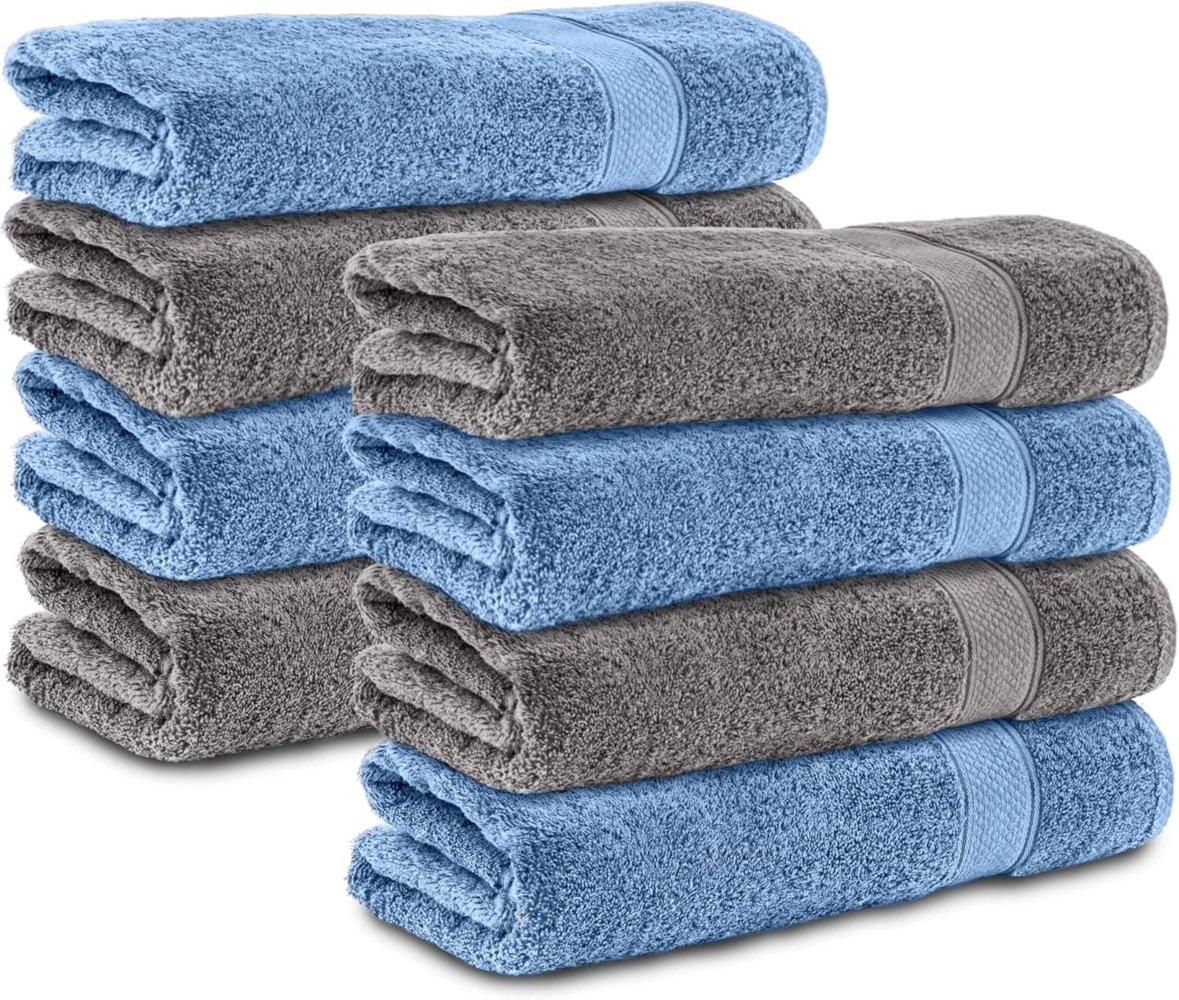 Komfortec Handtücher 100% Baumwolle, 470 g/m², Frottee (8-St), Badetücher 50x100 cm Set, Weich Bild 1