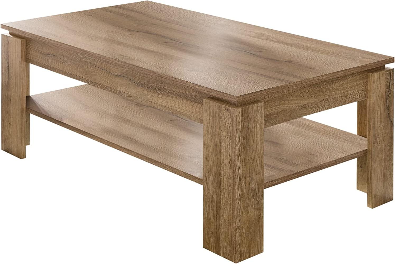 Couchtisch in Eiche / Alteiche Dekor 110 cm mit Ablage Canyon Bild 1