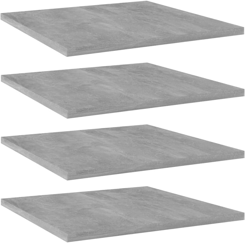 vidaXL Bücherregal-Bretter 4 Stk. Betongrau 40x40x1,5 cm Holzwerkstoff 805178 Bild 1
