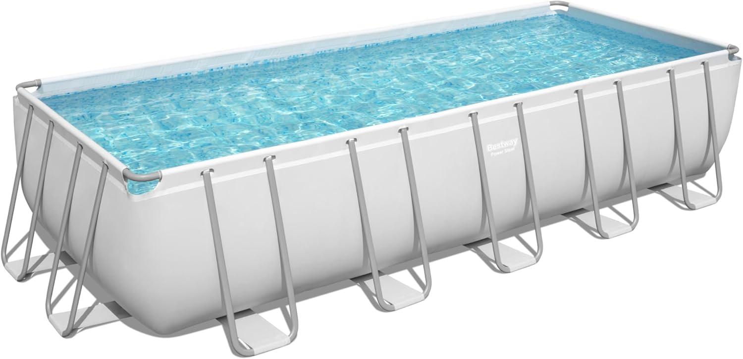 Power Steel™ Solo Pool ohne Zubehör 640 x 274 x 132 cm, lichtgrau, eckig Bild 1