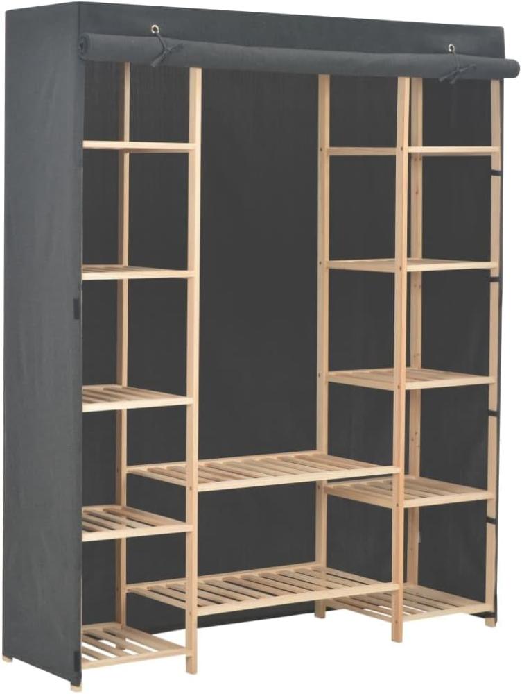 vidaXL Kleiderschrank Grau 135 x 40 x 170 cm Stoff 248197 Bild 1