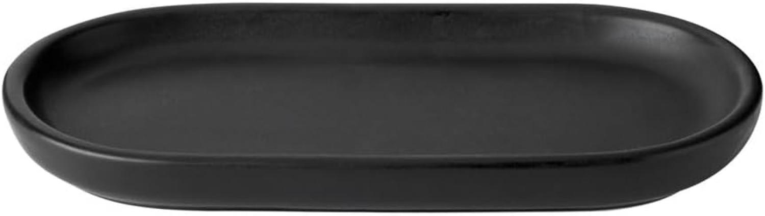 Stelton Tablett Fjord, Ablage, Teller, Untersetzer, Steinzeug, Black, 115 Bild 1