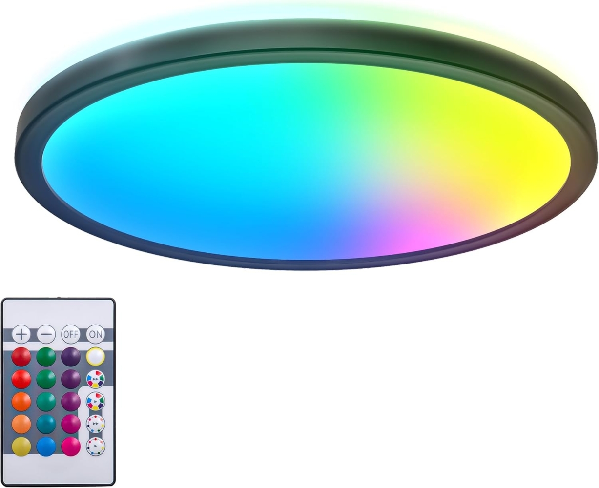 LED Deckenleuchte Panel Dimmbar RGB Farbwechsel Deckenlampe indirektes Licht 15W Bild 1