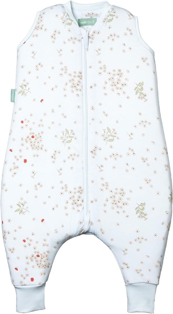 molis&co - Baby Schlafsack mit Füßen -Ideal für Frühling und Herbst - Babyschlafsack mit Beinen 1 tog - 100% Baumwolle (Oeko-TEX 100), Premium Qualität - Poppy (100 cm) Bild 1