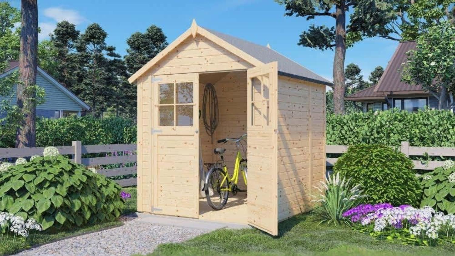 Alpholz Gerätehaus Osterbek Gerätehaus aus Holz Geräteschrank mit 19 mm Wandstärke FSC zertifiziert Gartenhaus mit Montagematerial Bild 1