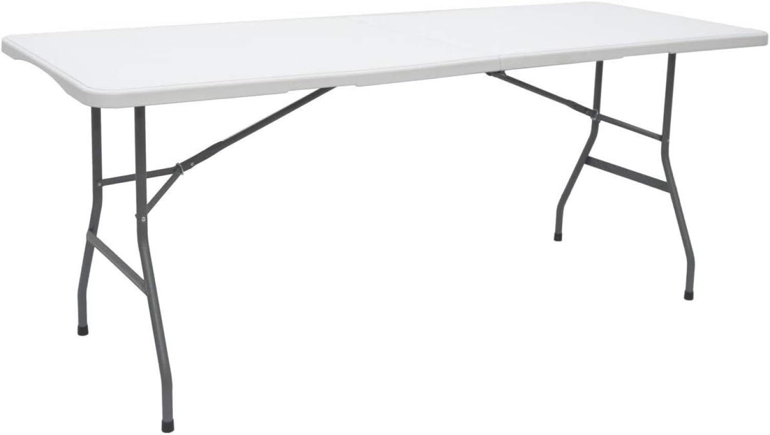 AMANKA 110kg Gartentisch - 180 x 70 cm Wetterfest Klappbar - Esstisch für 6 Personen - Klapptisch Bild 1