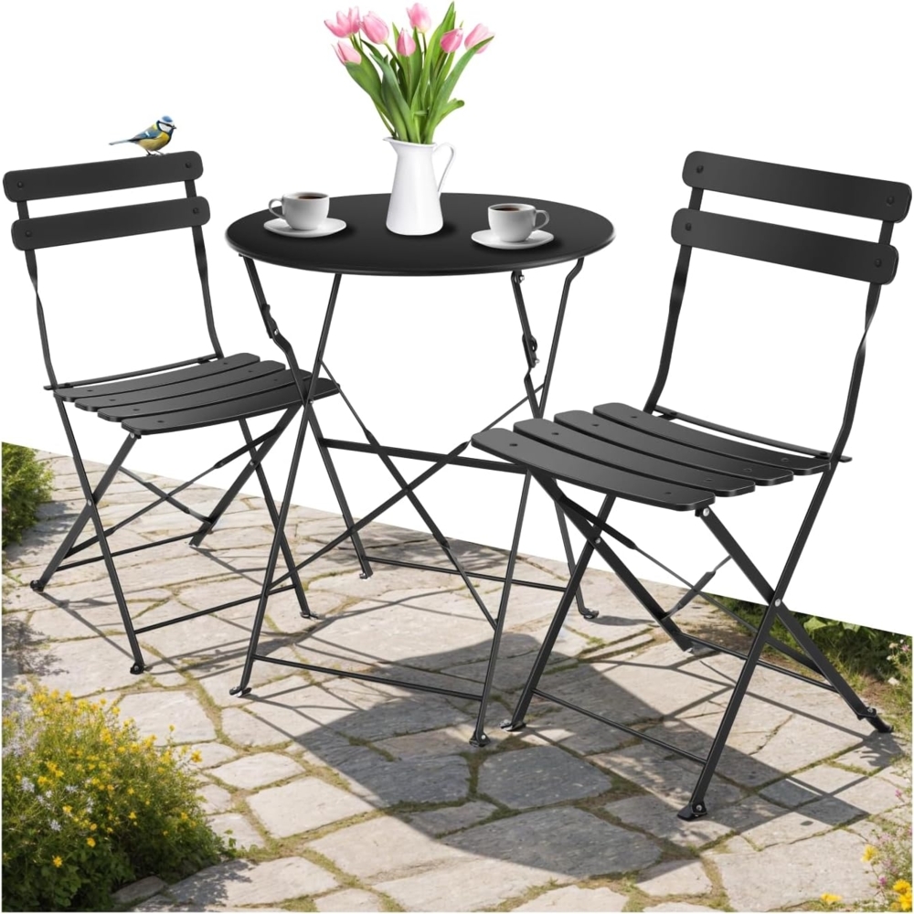 tectake Essgruppe Bistrotisch Set, (Set, 3-tlg), für 2 Personen Bild 1