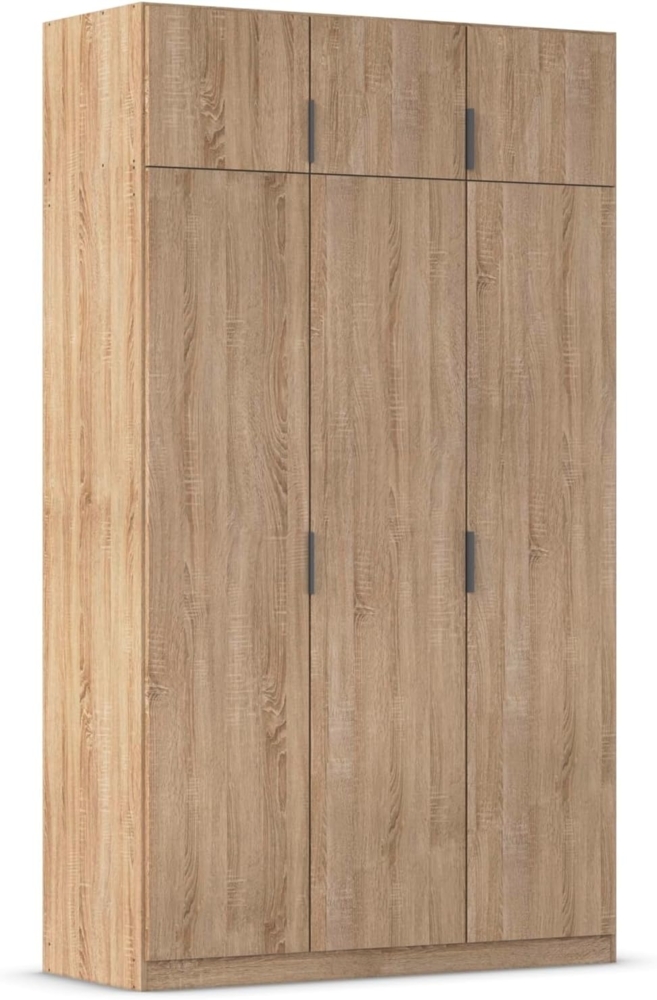 Rauch Möbel Lagoa, Kleiderschrank, Garderobe für Schlafzimmer, Kinderzimmer, Jugendzimmer 6-türig, mit Zubehör Premium, Farbe Eiche Sonoma, Holz, Breite 136 Bild 1