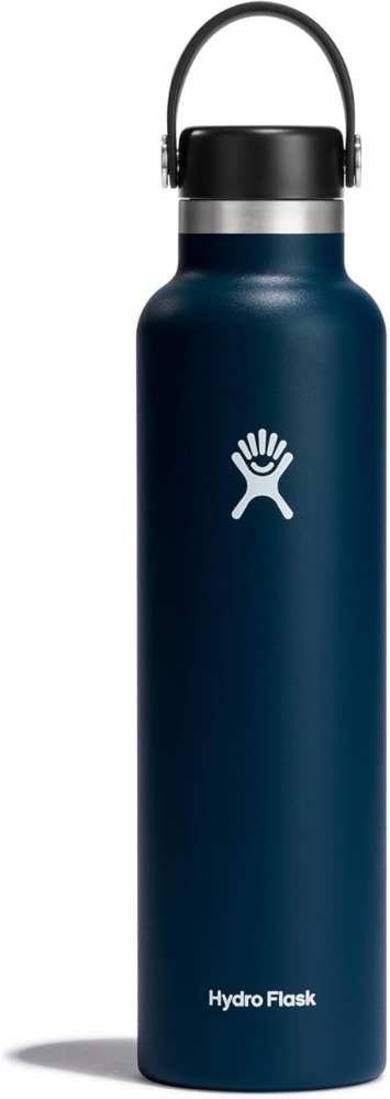 Hydro Flask - Water Bottle 709 ml (24 oz) - Vacuum Insulated Stainless Steel Water Bottle with Leak Proof Flex Cap and Powder Coat - Standard Mouth - Indigo Bild 1