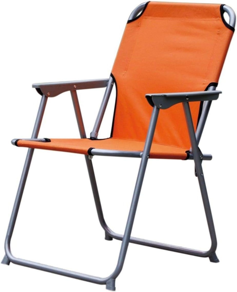 Klappbarer Campingstuhl Gartenstuhl Festivalstuhl Strandstuhl Angelstuhl Orange Bild 1