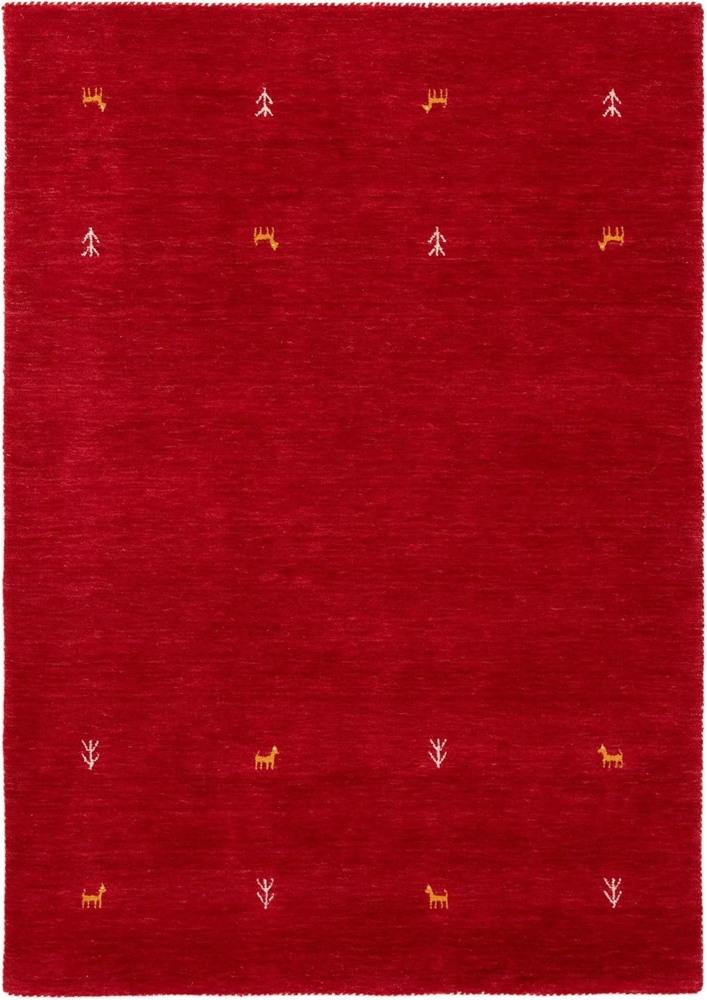 carpetfine Wollteppich Gabbeh Uni, rechteckig, Höhe: 15 mm, reine Wolle, handgewebt, Gabbeh Loom Tiermotiv, auch als Läufer Bild 1