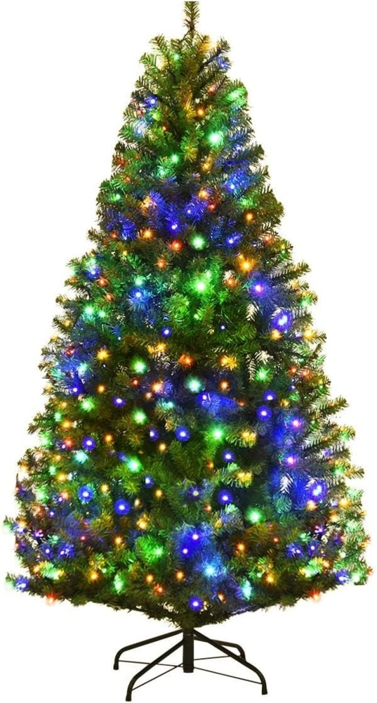 COSTWAY Künstlicher Weihnachtsbaum, 600 Zweige, 150 LEDs mit 11 Modi Bild 1