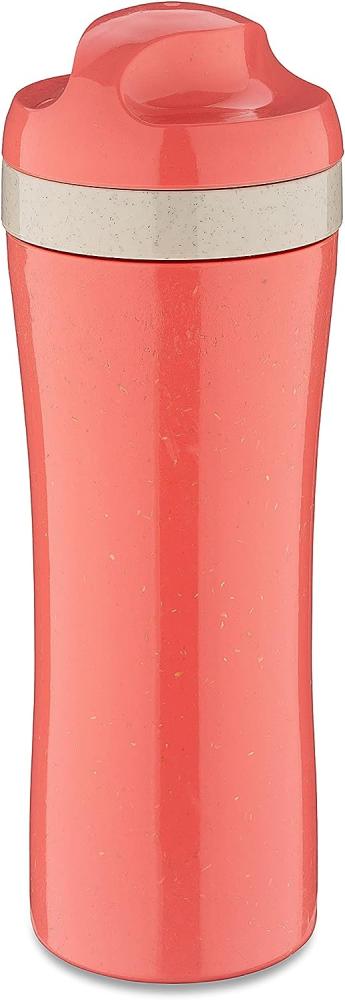 Koziol Trinkflasche Oase, Wasserflasche, Kunststoff-Holz-Mix, Nature Coral, 425 ml, 7708704 Bild 1