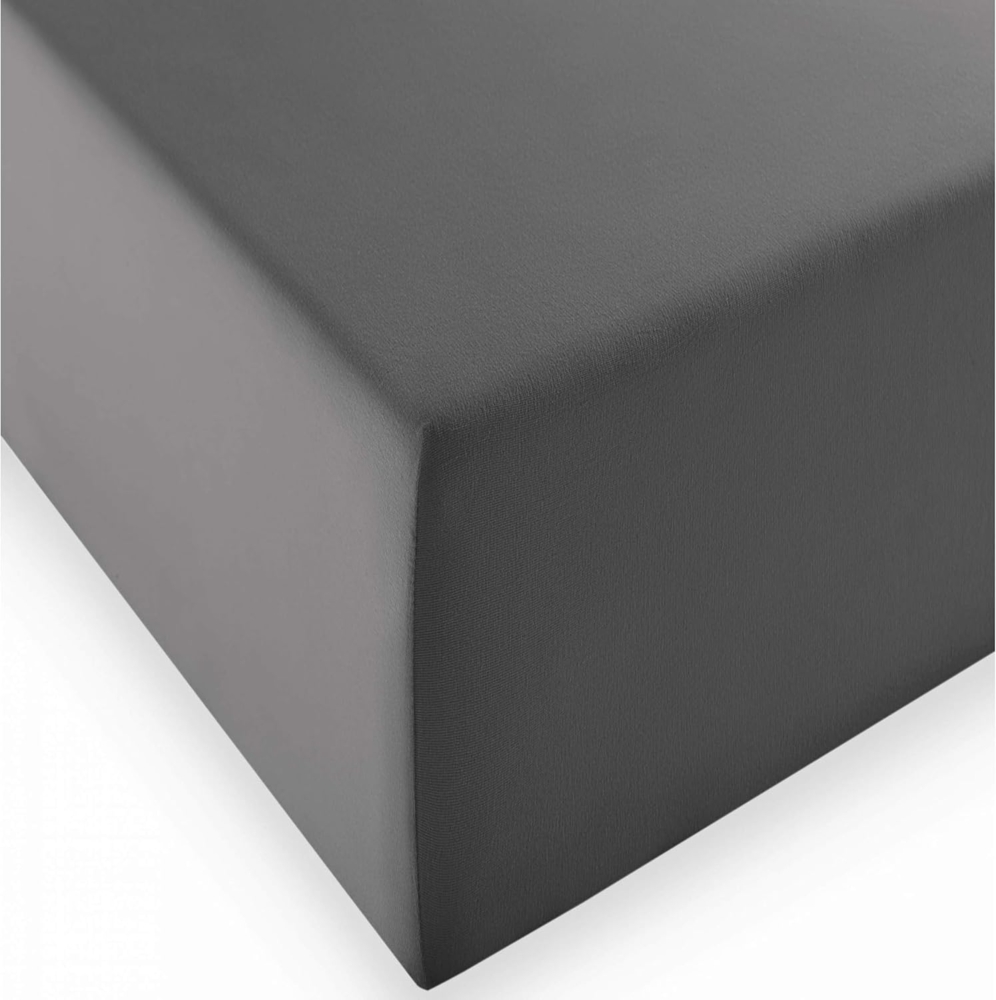 Fleuresse Boxspring- und Wasserbetten Jersey-Spannlaken comfort XL 9039 steingrau 140 - 160 x 200 - 220 cm Bild 1