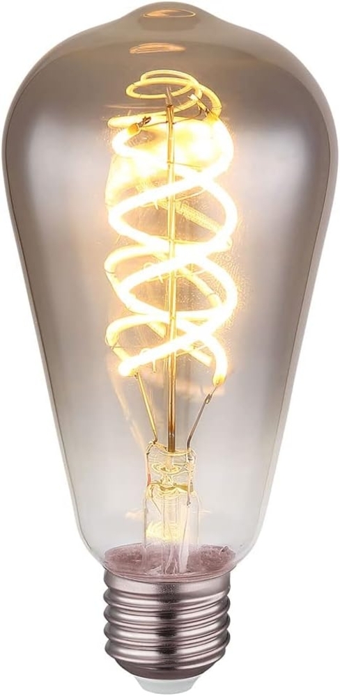 LED Filament Leuchtmittel, Glas, warmweiß, dimmbar, DxH 6,4x14,1 cm Bild 1