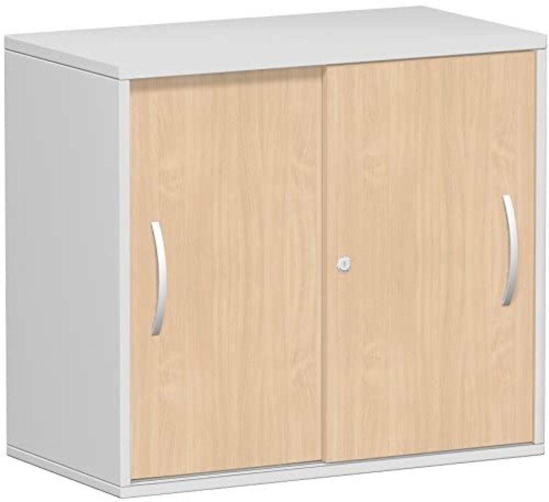 Anstell-Schiebetürenschrank Oberboden 25 mm, 80x42x72cm, Buche Lichtgrau Bild 1