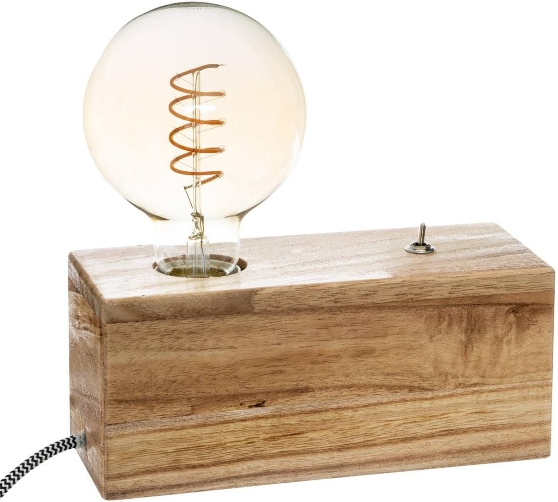 Tischlampe Atmosphera Holz Braun 40 W 220-240 V Bild 1