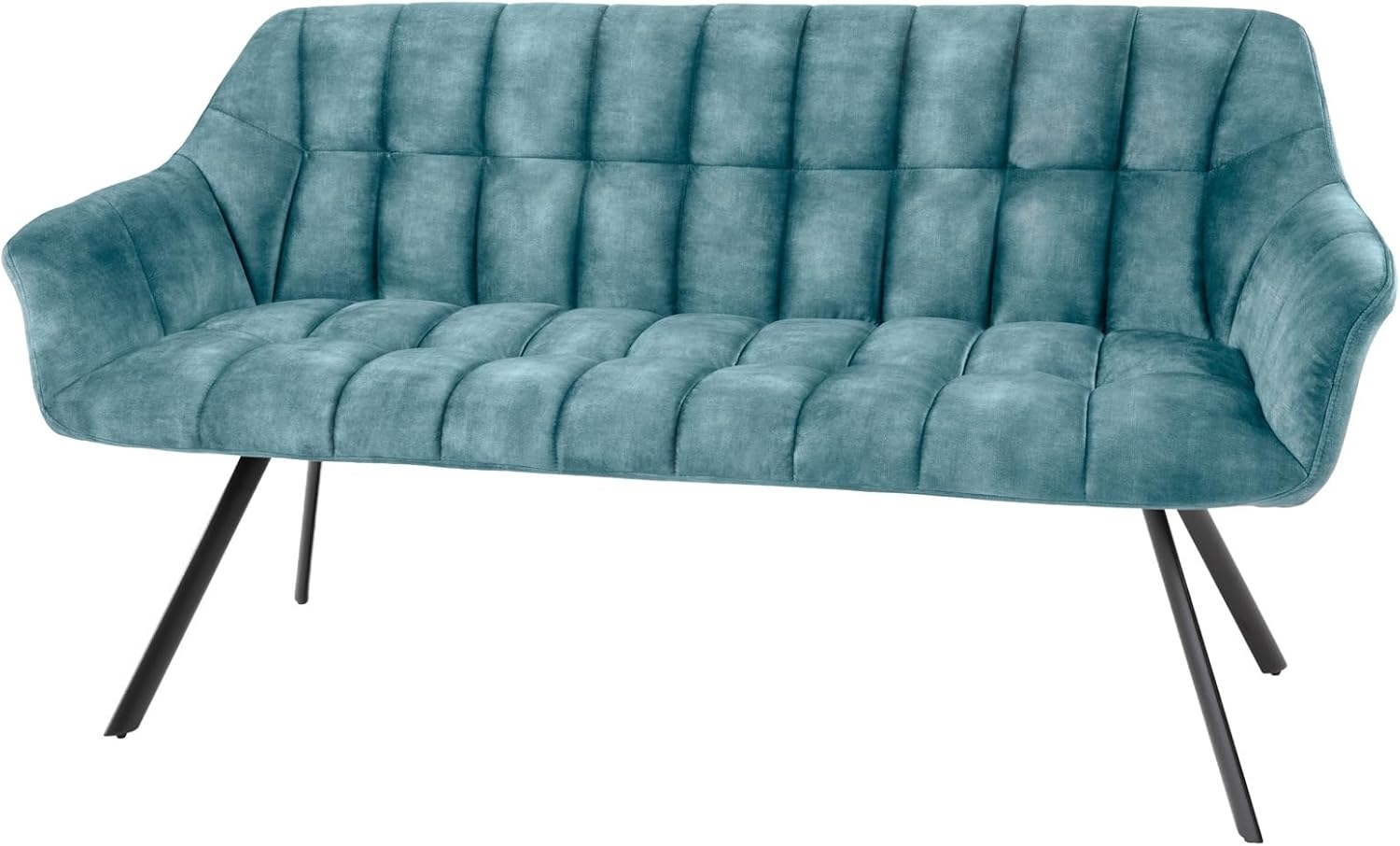 riess-ambiente Sitzbank PAPILLON 165cm petrol / schwarz (Einzelartikel, 1-St), Esszimmer · Stoff · Metall · mit Rückenlehne · Flur · Schlafzimmer Bild 1